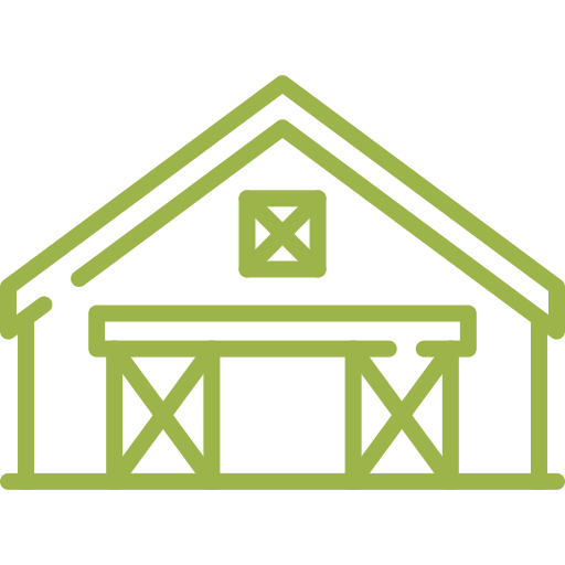 icône grange ferme entrepôt desinfection vide sanitaire